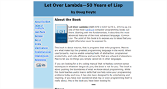 Desktop Screenshot of letoverlambda.com